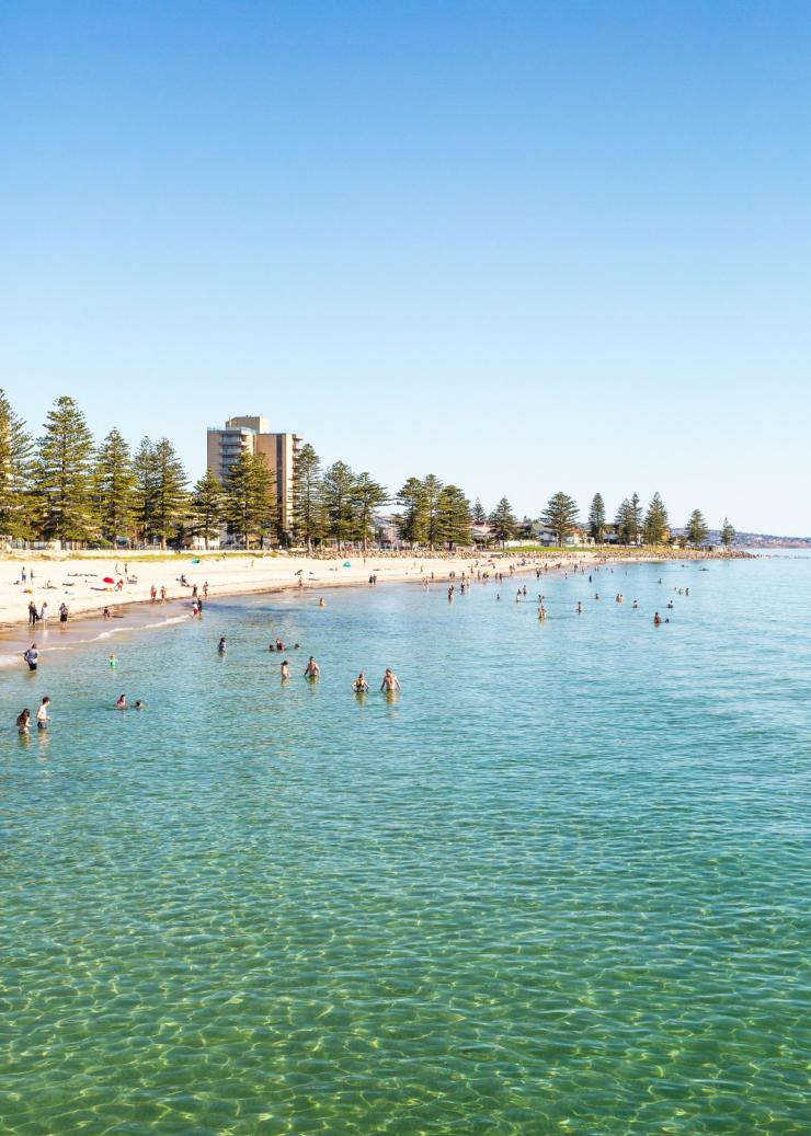 Beach at Glenelg in Adelaide © South Australian Tourism Commission Beach at Glenelg in Adelaide © South Australian Tourism Commission